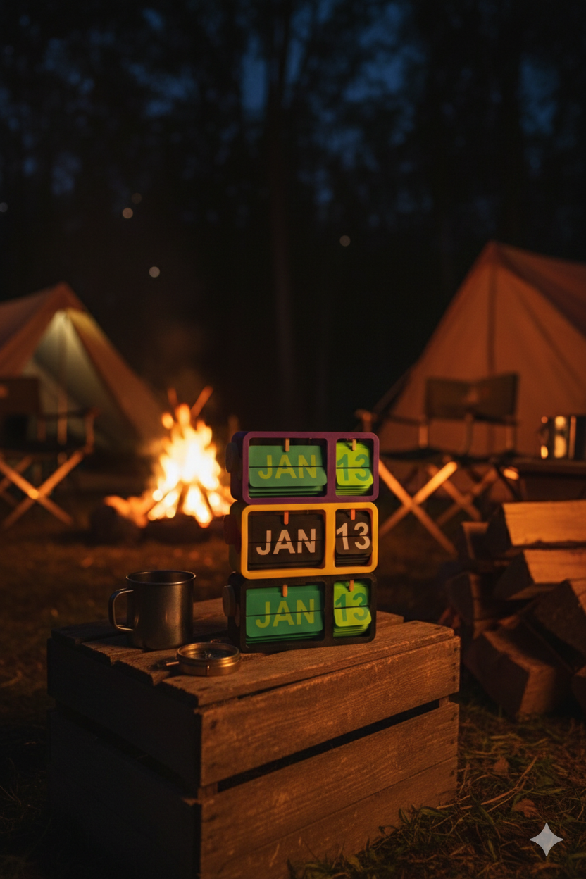 RetroFlip Mechanical Desk Calendar